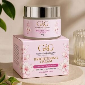 G&G Brightening Cream jar with its pink floral box