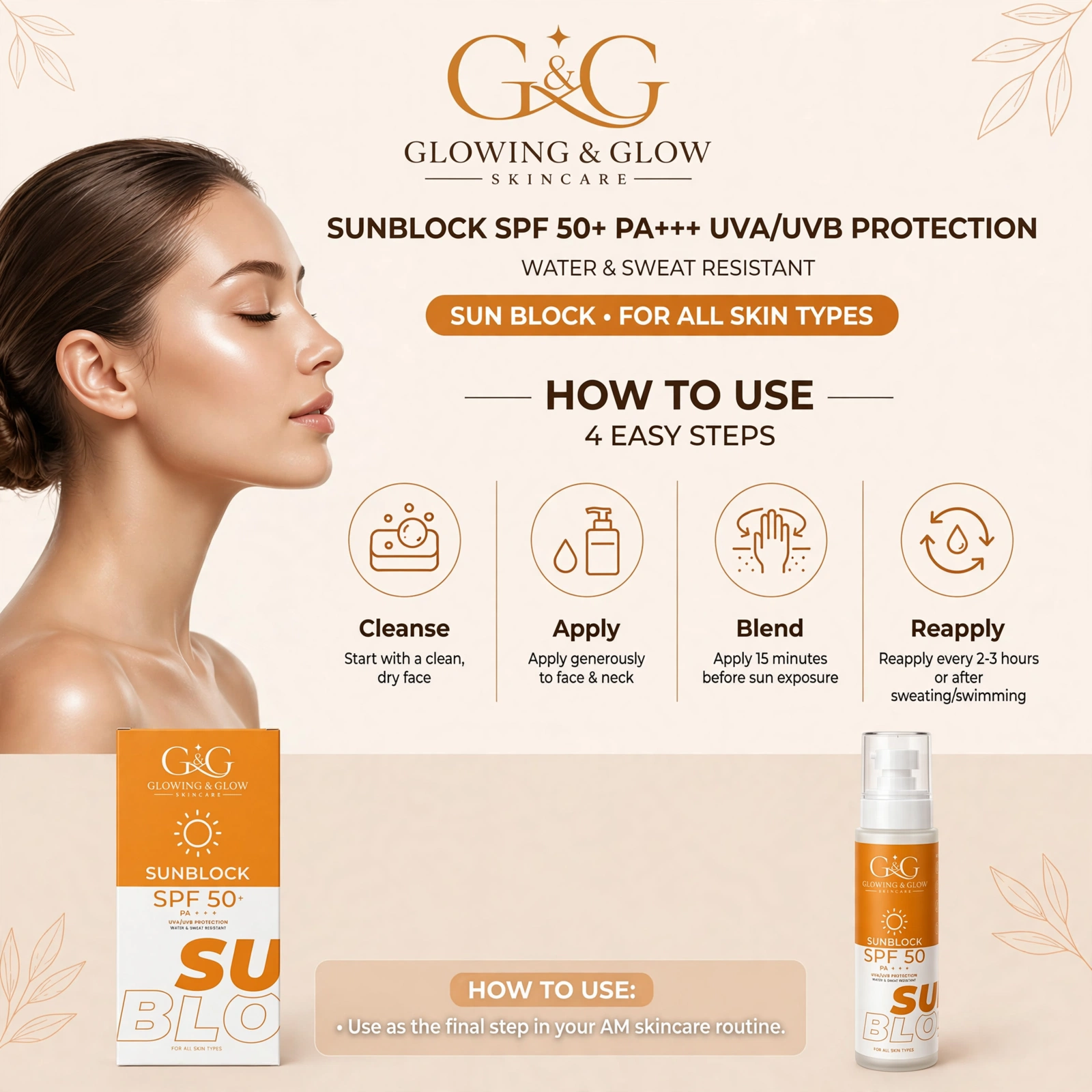 G&G SPF 50+ Sunblock photo 3